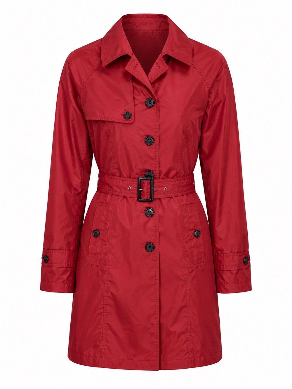 MANGO Rain resistant jacket Red Lightweight Trench Coat Women’s Small